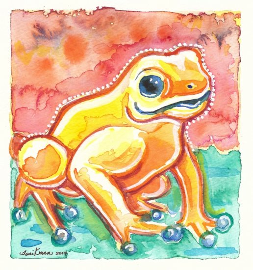 "Rain Forest Frog" Watercolor Painting Print