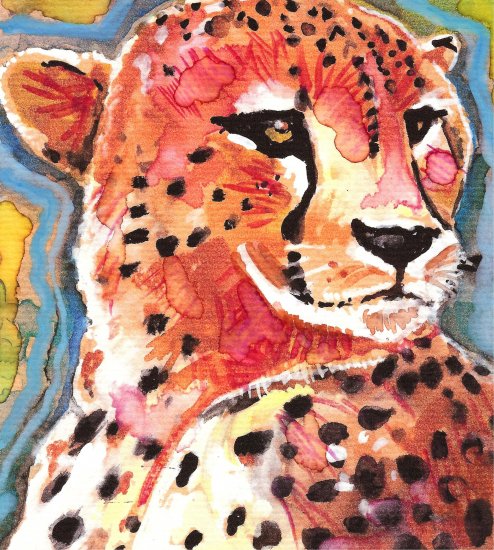 "Cheetah" Watercolor Painting Print