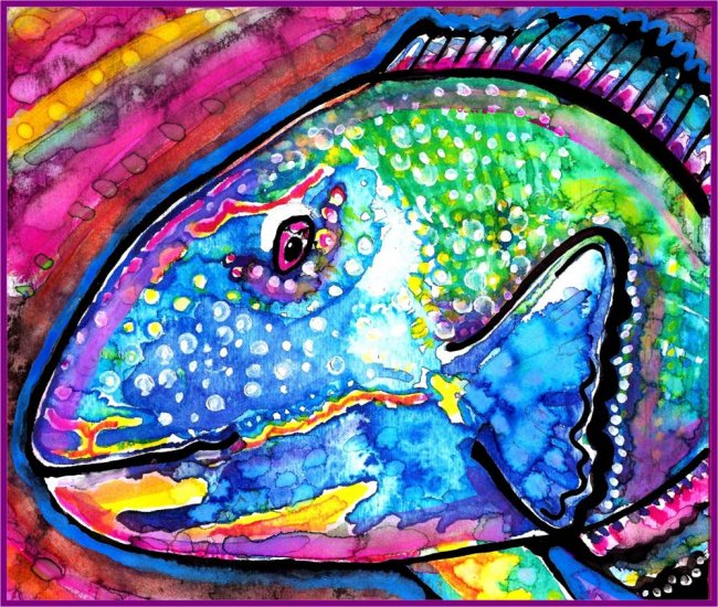 "Parrotfish" Watercolor Painting Print
