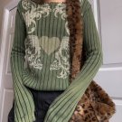 Vintage Print Sweaters Women Casual Knitted Jumpers Autumn