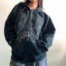 Women Y2K Zip Up Hoodie Casual Graphic Sweatshirt