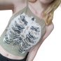 Punk Aesthetic Print Rib Sleeveless Vest Crop Top Designer Clothes Women Summer Emo&&