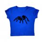 Graphic Spider print Baby Tee Women Casual Sleeve T-Shirt Y2k Clothes Gothic Emo Girl Crop Top&&