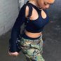Summer Long Sleeve Cropped Corset Women Top Aesthetic O Neck Fairy Grunge Women's T-Shirt&&