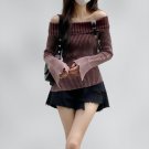 Classical Sweater Off Shoulder Long Sleeve Pullovers Autumn Winter Y2K Streetwear&& Classical Sweater Off Shoulder Long Sleeve Pullovers Autumn Winter Y2K Streetwear&&