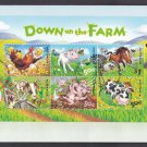 Australia. DOWN ON THE FARM Miniature Sheet FDC. Ref: P0329