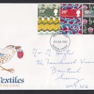 Great Britain. BRITISH TEXTILES First Day Cover. Ref: P0082