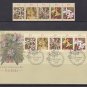 Christmas Island: 1994 ORCHIDS FDC & STRIP 5 MNH STAMPS. Ref: P0514