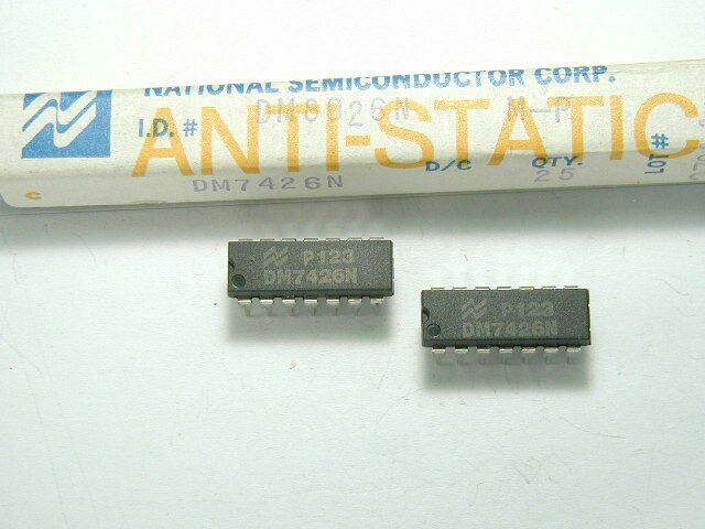 1 x TTL DM7426N 7426 National Semiconductor Quad 2 input NAND Gate 14 pin