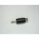 1 x 2.5mm Mono Jack Plug to RCA Phono Socket Adaptor , Plastic case