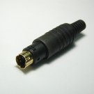 1 x 4 pin MINI DIN Male Plug Gold Plated (mc1)