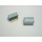 1 x 6 way DIP Switch Gold Plated PCB Mounting .1" pin spacing 12 pin DIL