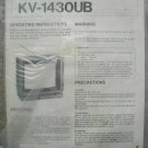 SONY Original Printed Paper OPERATING INST. manual KV-1430UB