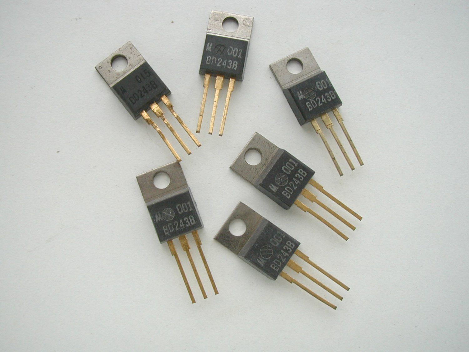 6 x BD243B NPN Transistor TO220  Vce 80V Icm 6A JOB LOT