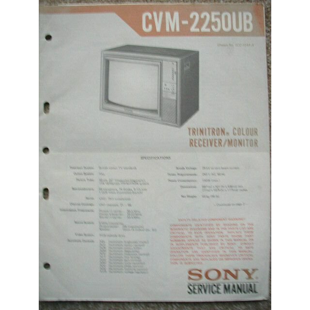 Sony CVM-2250UB Service manual