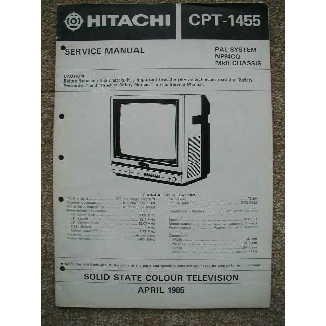 Service manual Hitachi CPT1455