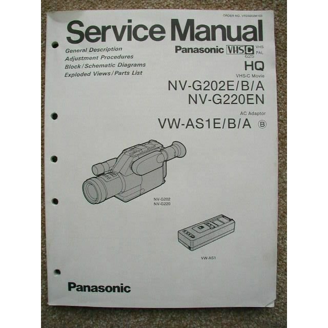 SERVICE MANUAL Panasonic NV-G202E NV-G220EN