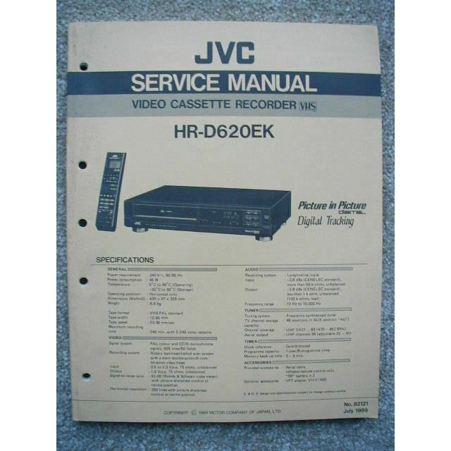 JVC HR-D620EK Service manual