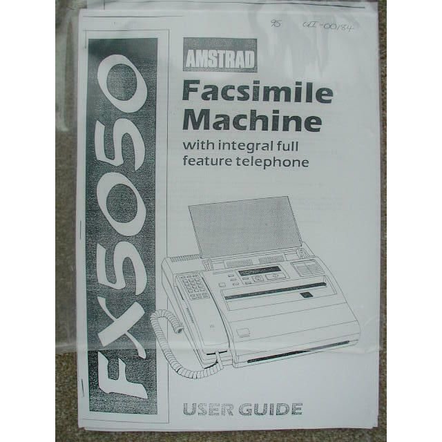 Amstrad FX5050 Fax user guide manual COPY