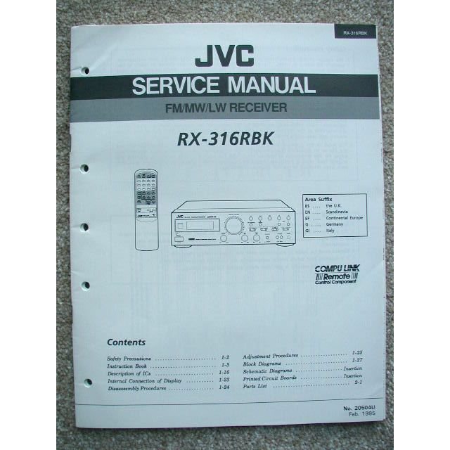 JVC RX-316RBK Service manual