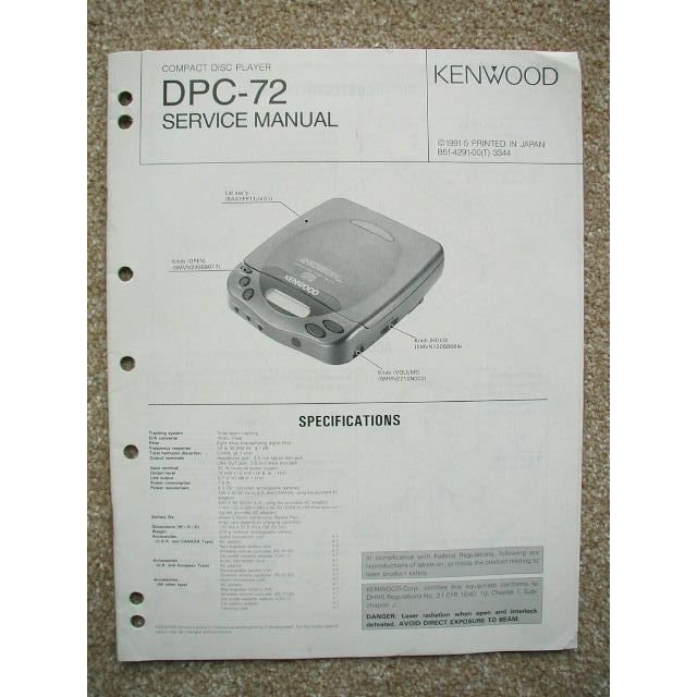 Kenwood DPC-72 Service manual