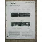Kenwood DP-76 Service manual Kenwood DP-76 Service manual