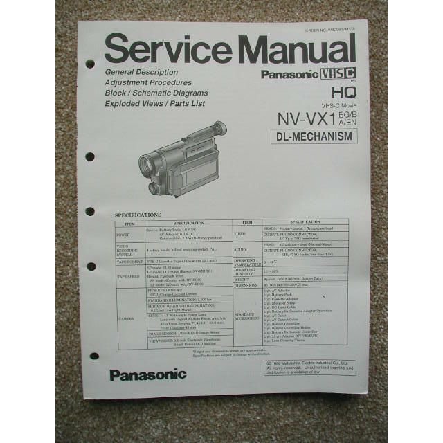 Panasonic NV-VX1EG / B / A / EN Service manual
