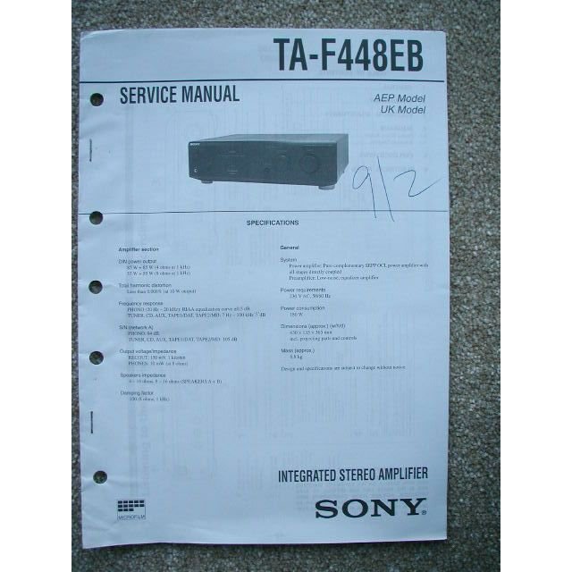 Sony TA-F448EB Service manual
