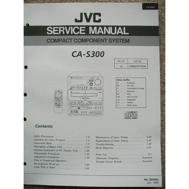 JVC CA-S300 Service manual