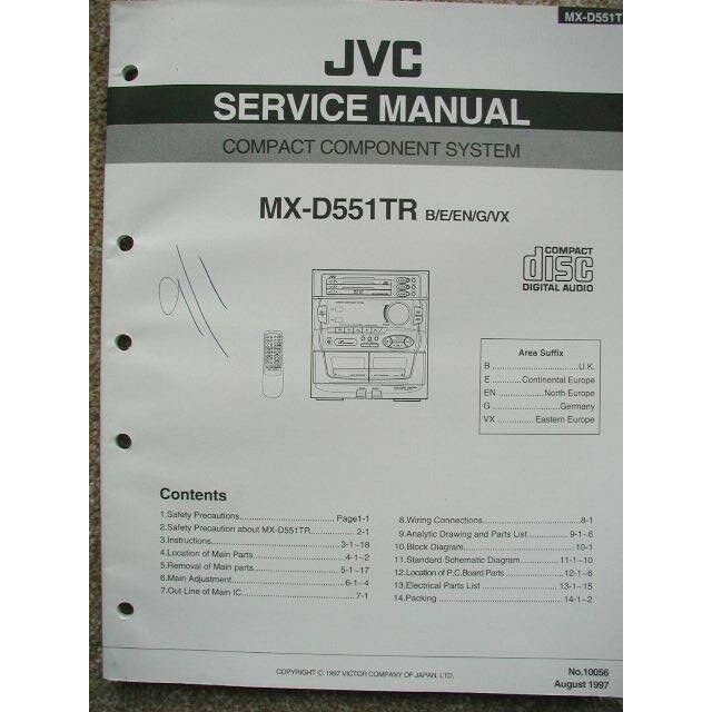 JVC MX-D551TR Service manual
