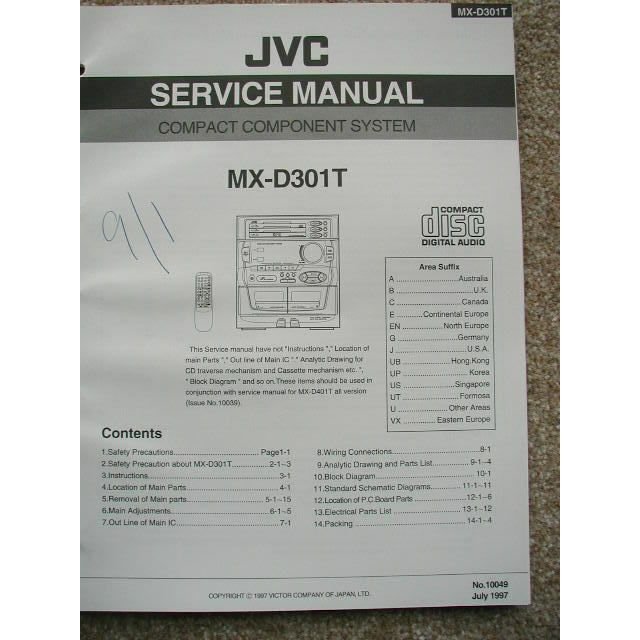 JVC MX-D301T Service manual