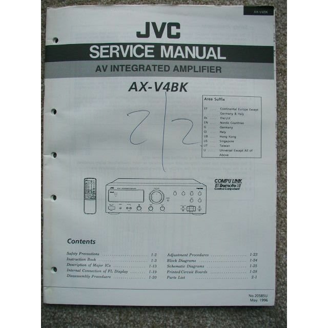 JVC AX-V4BK Service manual