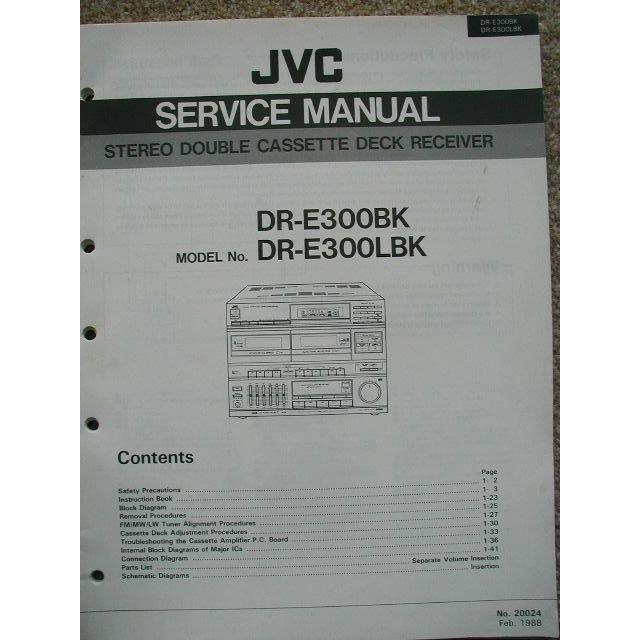 JVC DR-E300BK DR-E300LBK Service manual