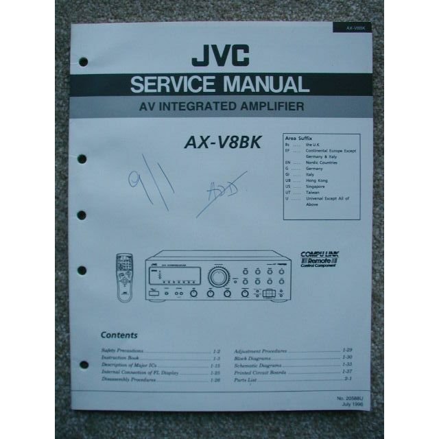 JVC AX-V8BK Service manual