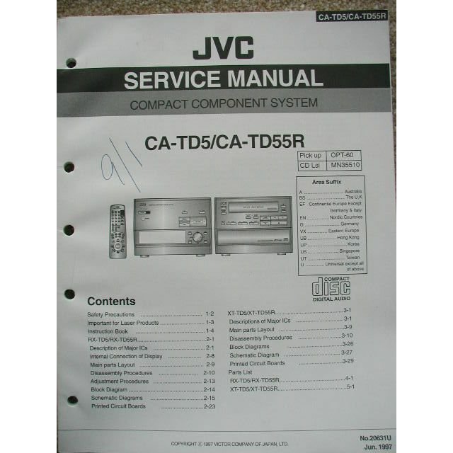 JVC CA-TD5 CA-TD55R Service manual
