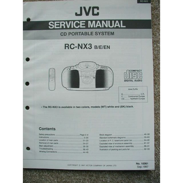 JVC RC-NX3 Service manual