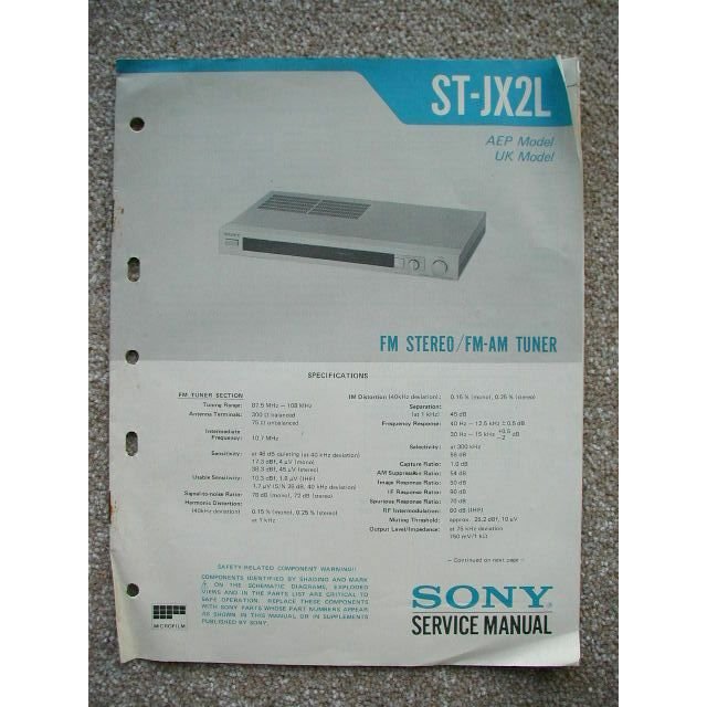 Sony ST-JX2L Service manual
