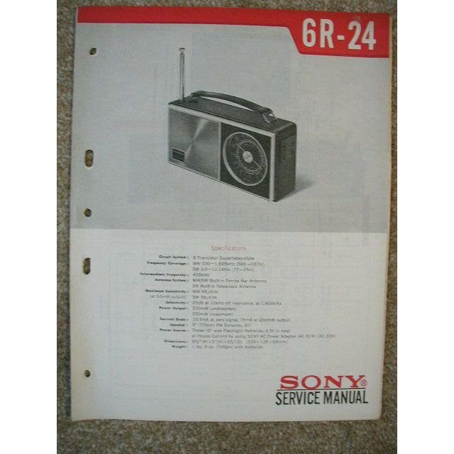 SONY 6R-24 Service manual