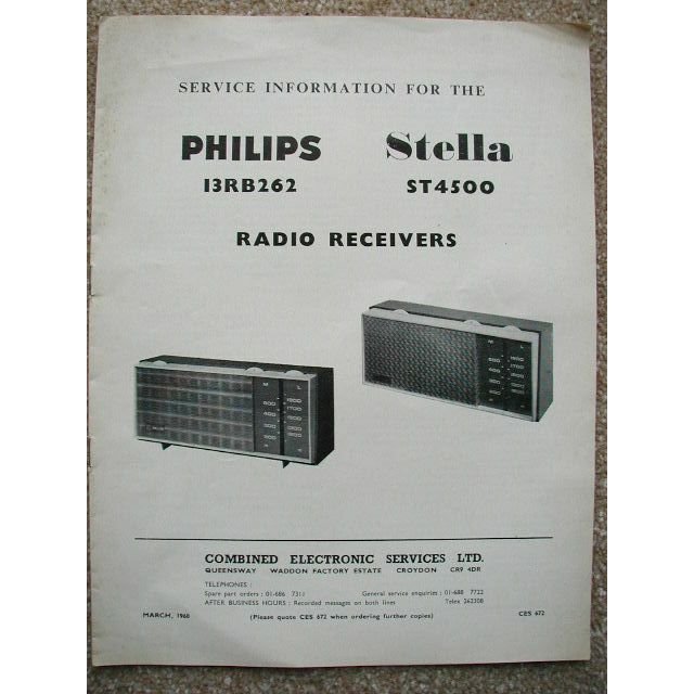 Philips 13RB262 Stella ST4500 Original service manual
