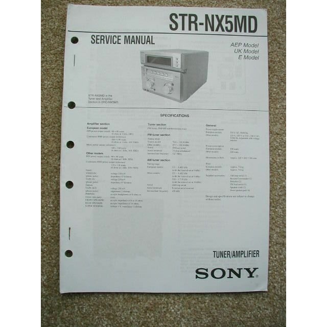 Sony STR-NX5MD Service manual