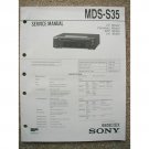 Sony MDS-S35 Service manual Sony MDS-S35 Service manual