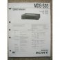 Sony MDS-S35 Service manual