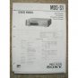 Sony MDS-S1 Service manual