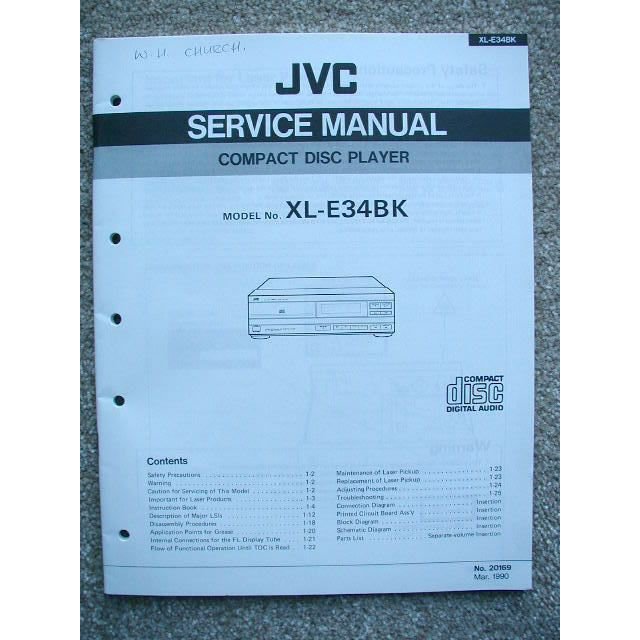 JVC XL-E34BK Service Manual