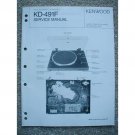 Kenwood KD-491F Original service manual Kenwood KD-491F Original service manual