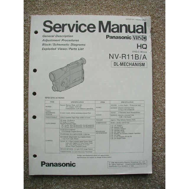 Panasonic NV-R11B / A Original Service manual