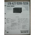 Sony STR-A27 / D209 / D259 Original Service manual Sony STR-A27 / D209 / D259 Original Service manual