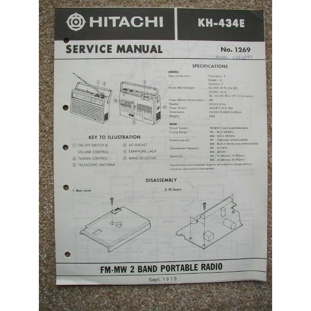 Hitachi KH434E Original Service manual