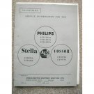 Philips 19TG152A 19TG153A 19TG155A Stella ST1099A Cossor CT1972A Service manual