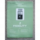 Fidelity IS-60 Original Service manual Fidelity IS-60 Original Service manual
